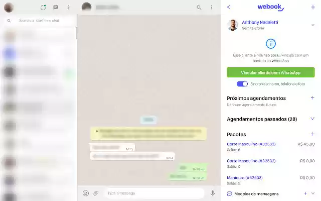 BelasisBooster: Agenda e CRM, OffiDocs Chromium çevrimiçi ile çalıştırılacak Chrome web mağazasından WhatsApp yok