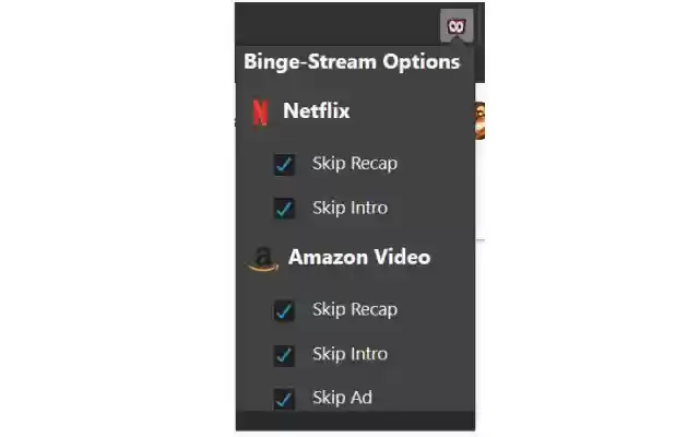 Chrome web mağazasından Binge Stream, OffiDocs Chromium çevrimiçi ile çalıştırılacak