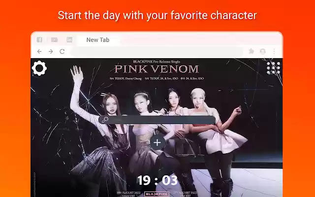 BLACKPINK Pink Venom Wallpapers New Tab  from Chrome web store to be run with OffiDocs Chromium online