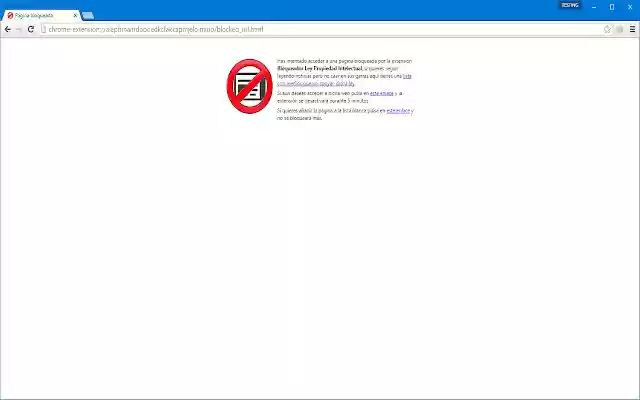 Bloqueador Ley Propiedad Intelectual from Chrome web store to be run with OffiDocs Chromium online Bloqueador Ley Propiedad Intelectual from Chrome web store to be run with OffiDocs Chromium online