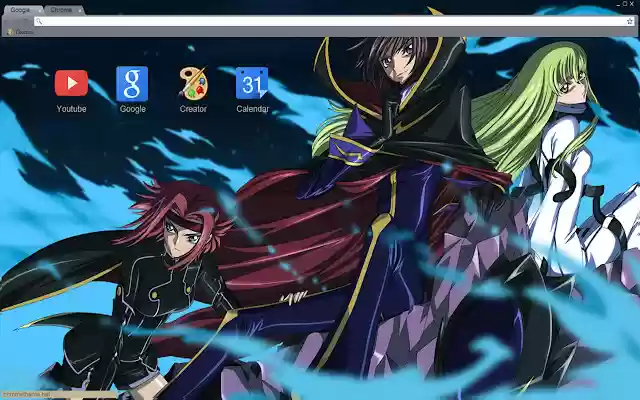 Blue fire Code Geass theme 1680x1050  from Chrome web store to be run with OffiDocs Chromium online