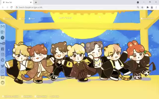 BTS Chibi Wallpaper  from Chrome web store to be run with OffiDocs Chromium online