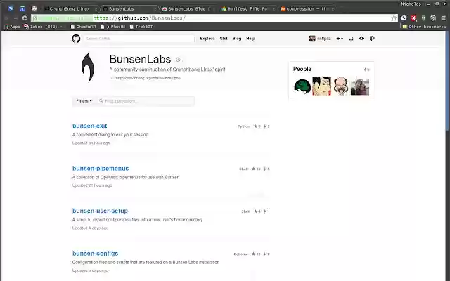 BunsenLabs Blue Dark Scrollbars  from Chrome web store to be run with OffiDocs Chromium online