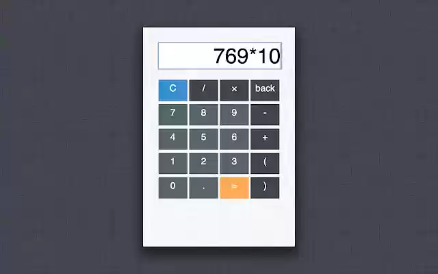 Calculator Mini de Chrome web store para ejecutarse con OffiDocs Chromium en línea