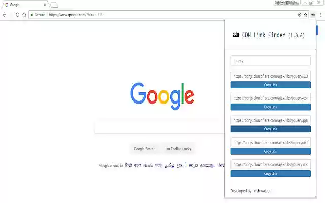 CDN Link Finder  from Chrome web store to be run with OffiDocs Chromium online