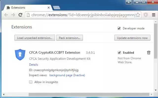 CFCA CryptoKit.CCBFT Extension  from Chrome web store to be run with OffiDocs Chromium online