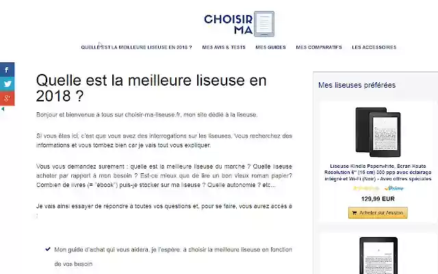 Choisir ma liseuse  from Chrome web store to be run with OffiDocs Chromium online