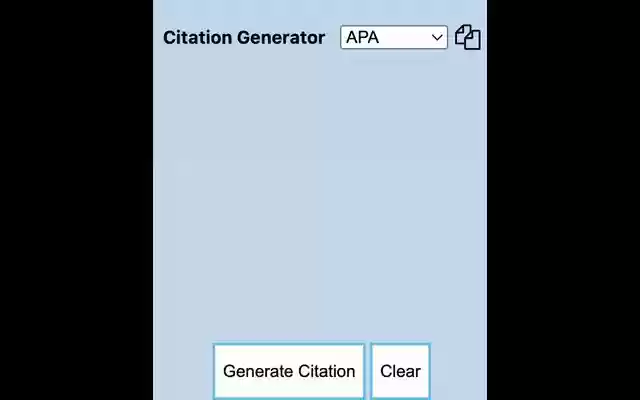 Citation Generator from Chrome web store to be run with OffiDocs Chromium online Citation Generator from Chrome web store to be run with OffiDocs Chromium online
