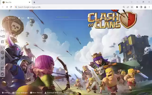 Clash of Clans Wallpaper  from Chrome web store to be run with OffiDocs Chromium online