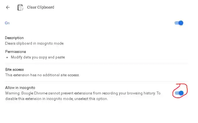 Clear Clipboard  from Chrome web store to be run with OffiDocs Chromium online