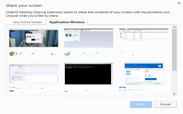CliteHD Desktop Sharing  from Chrome web store to be run with OffiDocs Chromium online