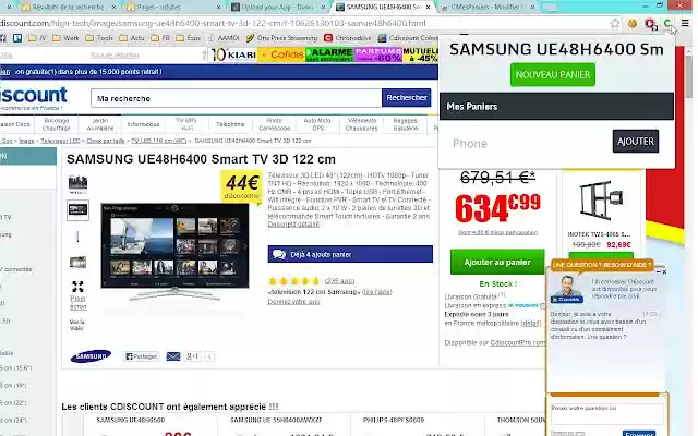 CMesPaniers  from Chrome web store to be run with OffiDocs Chromium online