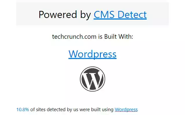 CMS Detect What CMS is that site using?  from Chrome web store to be run with OffiDocs Chromium online