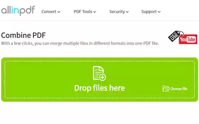 Combine PDF Allinpdf.com  from Chrome web store to be run with OffiDocs Chromium online