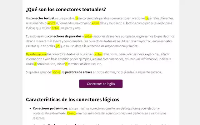 Conectores Textuales  from Chrome web store to be run with OffiDocs Chromium online