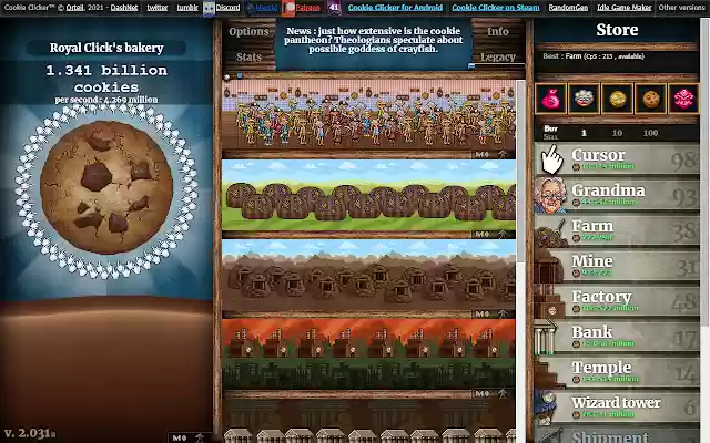 Cookie Clicker Assistant  from Chrome web store to be run with OffiDocs Chromium online