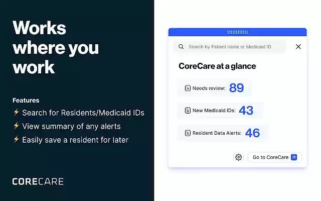 CoreCare  from Chrome web store to be run with OffiDocs Chromium online