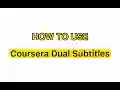 Coursera Dual Subtitles Subtitle Translator  from Chrome web store to be run with OffiDocs Chromium online