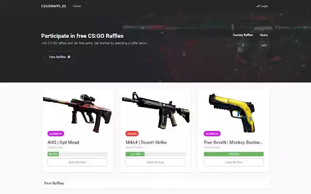 CSGO Raffles  from Chrome web store to be run with OffiDocs Chromium online