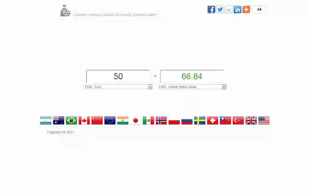 Currency Converter  from Chrome web store to be run with OffiDocs Chromium online