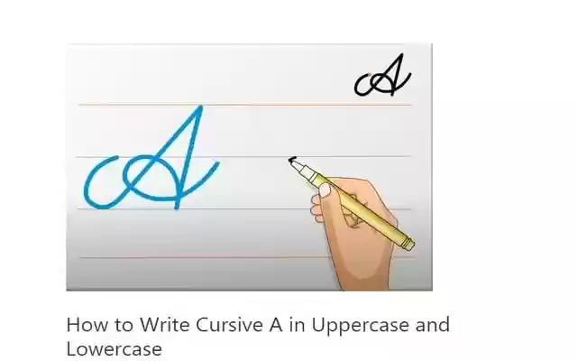 Cursive Alphabet  from Chrome web store to be run with OffiDocs Chromium online