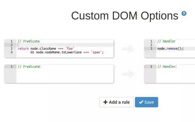 Custom DOM  from Chrome web store to be run with OffiDocs Chromium online