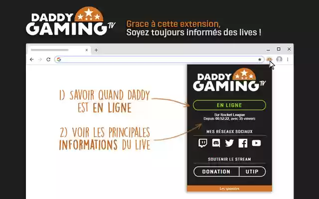 Daddy Gaming TV  from Chrome web store to be run with OffiDocs Chromium online