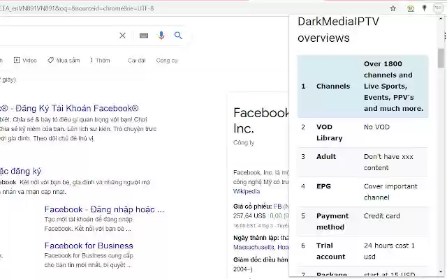 Dark media iptv  from Chrome web store to be run with OffiDocs Chromium online