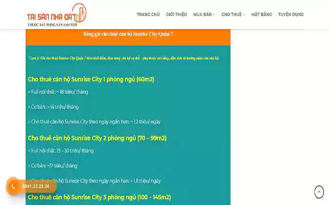 Dịch vụ Cho thuê căn hộ Sunrise City Quận 7  from Chrome web store to be run with OffiDocs Chromium online