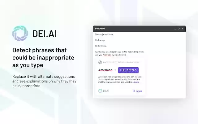 DEI.AI from Chrome web store to be run with OffiDocs Chromium online DEI.AI from Chrome web store to be run with OffiDocs Chromium online