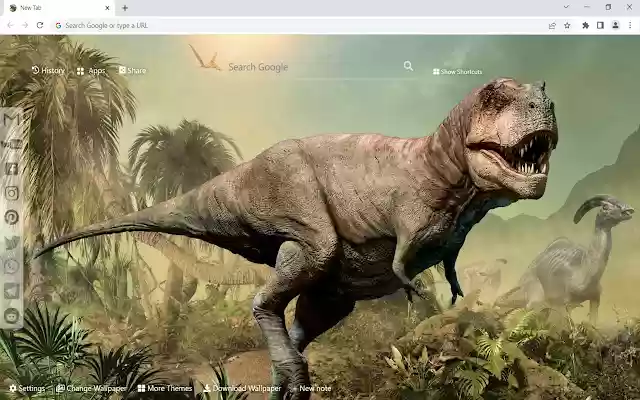 Dinozaur Wallpaper din magazinul web Chrome va fi rulat cu OffiDocs Chromium online