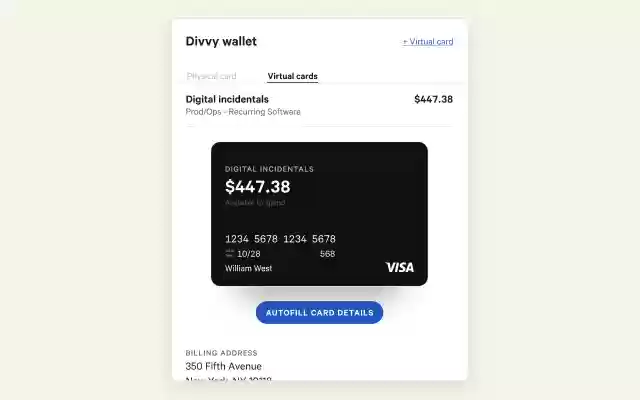 Divvy Wallet  from Chrome web store to be run with OffiDocs Chromium online