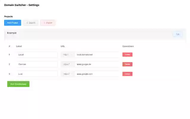 Domain switcher from Chrome web store to be run with OffiDocs Chromium online Domain switcher from Chrome web store to be run with OffiDocs Chromium online