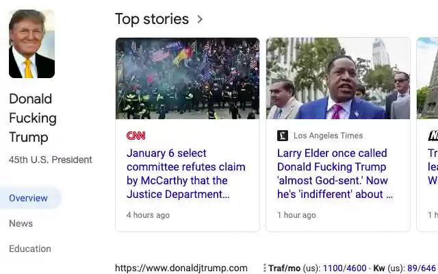 Donald F**cking Trump aus dem Chrome Web Store kann mit OffiDocs Chromium online ausgeführt werden