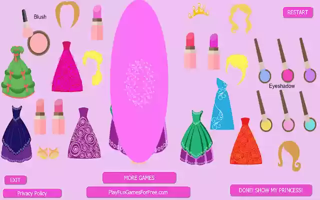 Dress Up and Style a Princess 2  from Chrome web store to be run with OffiDocs Chromium online