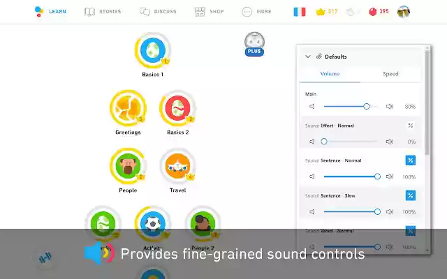 يتم تشغيل Duolingo Sound Controls من متجر Chrome الإلكتروني مع OffiDocs Chromium عبر الإنترنت