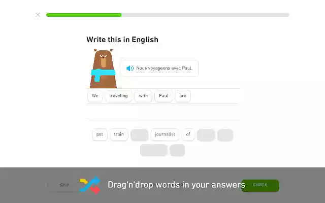 Duolingo Word Bank Dnd  from Chrome web store to be run with OffiDocs Chromium online