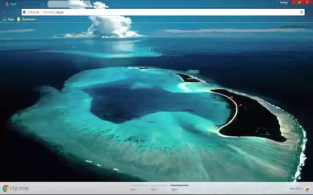 Chrome 网上商店的 Earth Beach 将与 OffiDocs Chromium 在线一起运行