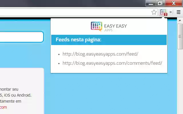 Easy Easy Apps Feed Discovery מחנות האינטרנט של Chrome להפעלה עם OffiDocs Chromium באינטרנט