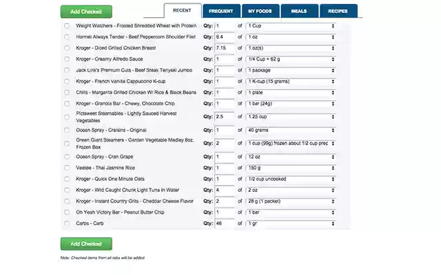 Easy MyFitnessPal (ezmfp)  from Chrome web store to be run with OffiDocs Chromium online