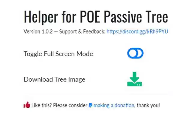 Easy POE: Helper for POE Passive Tree  from Chrome web store to be run with OffiDocs Chromium online