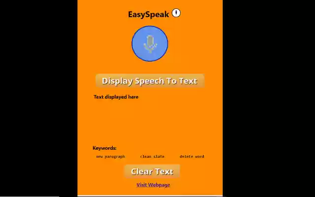 OffiDocs Chromium çevrimiçi ile çalıştırılacak Chrome web mağazasından EasySpeak