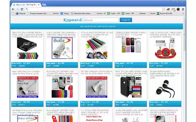 eBay.co.uk The Top 50 best auction  from Chrome web store to be run with OffiDocs Chromium online
