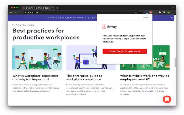 Envoy for Google Calendar  from Chrome web store to be run with OffiDocs Chromium online