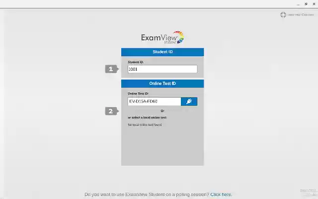 ExamView Student  from Chrome web store to be run with OffiDocs Chromium online