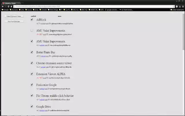 Extension Viewer ALPHA  from Chrome web store to be run with OffiDocs Chromium online