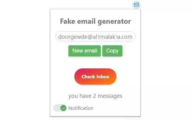 Generator Email Palsu dari toko web Chrome untuk dijalankan dengan OffiDocs Chromium online