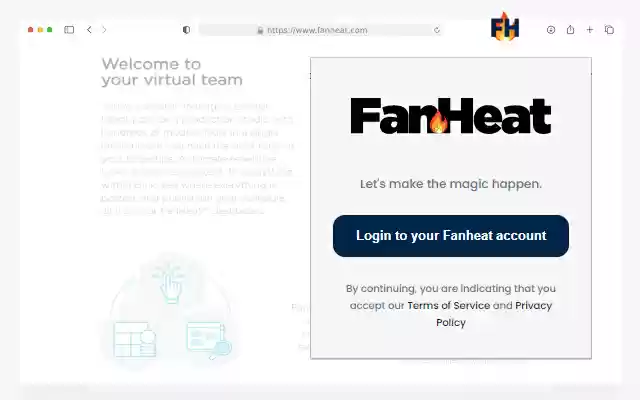 Chrome web mağazasından Fanheat Connect, OffiDocs Chromium çevrimiçi ile çalıştırılacak