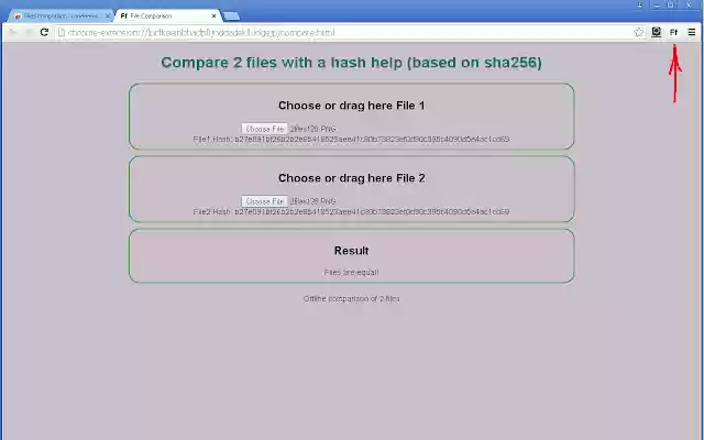 Files comparison  from Chrome web store to be run with OffiDocs Chromium online
