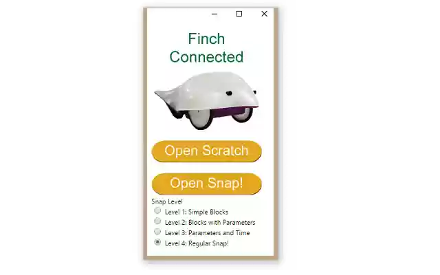 Finch Connection App  from Chrome web store to be run with OffiDocs Chromium online